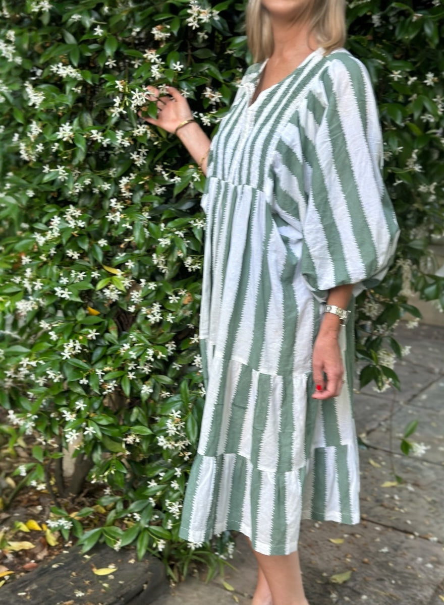 The Kumo Dress in Cotton | Olive