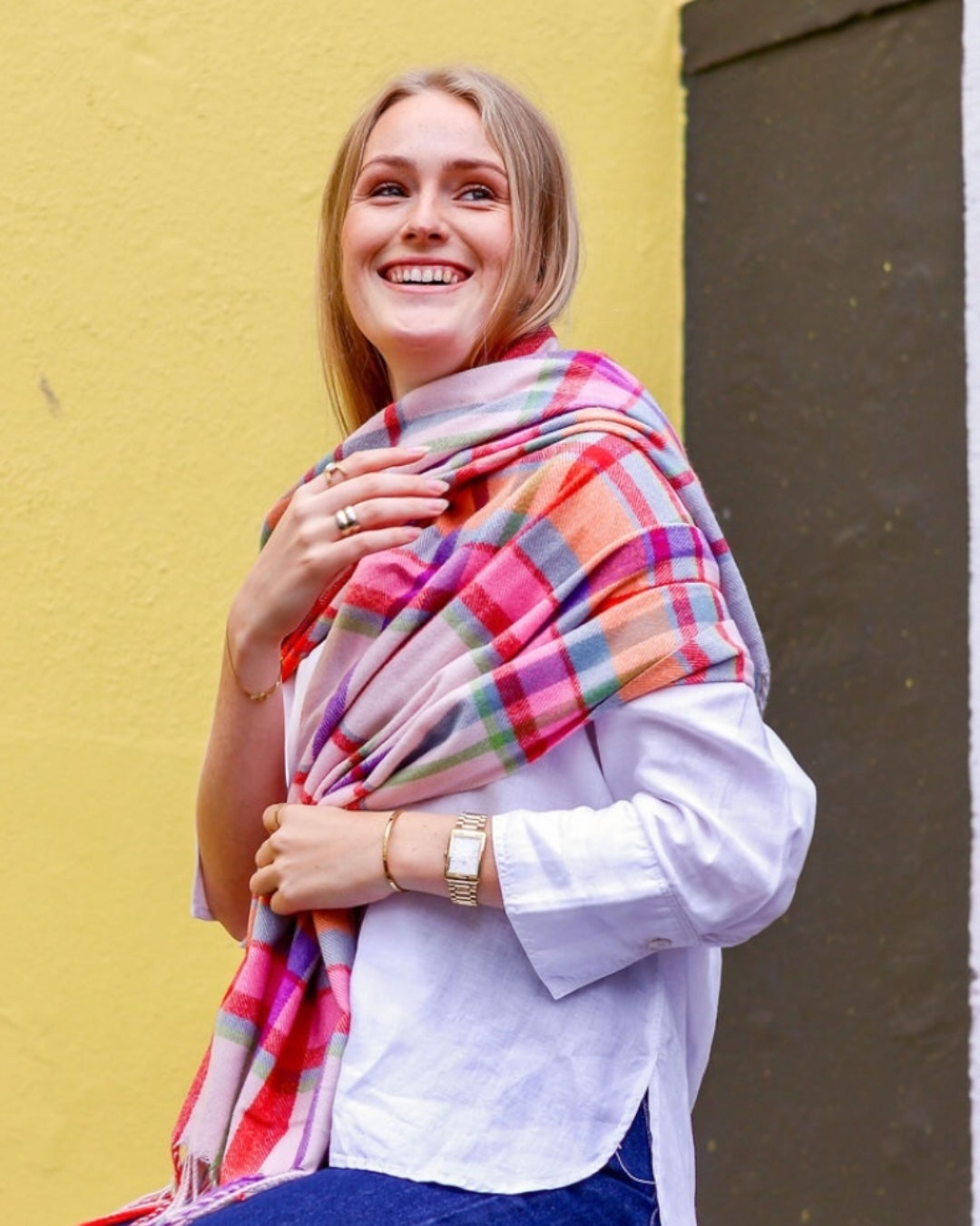 Blush Check Wrap