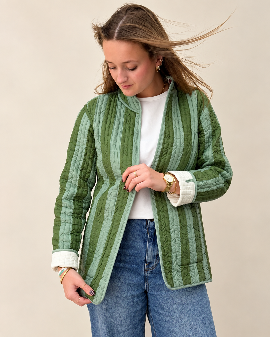 Reversible Quilted Jacket – Olive & Marigold