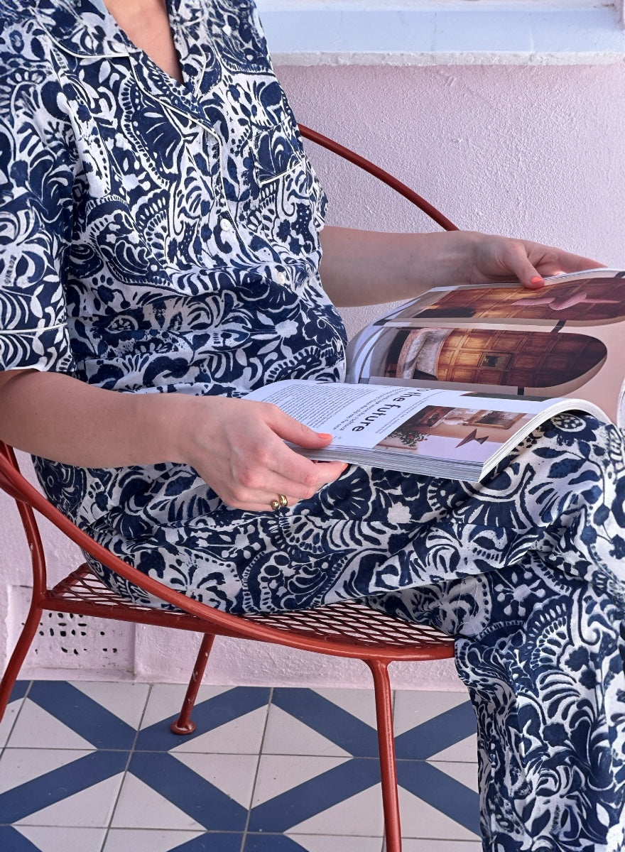 Beach Club | Short Shirt & Long Pant Pyjama Set