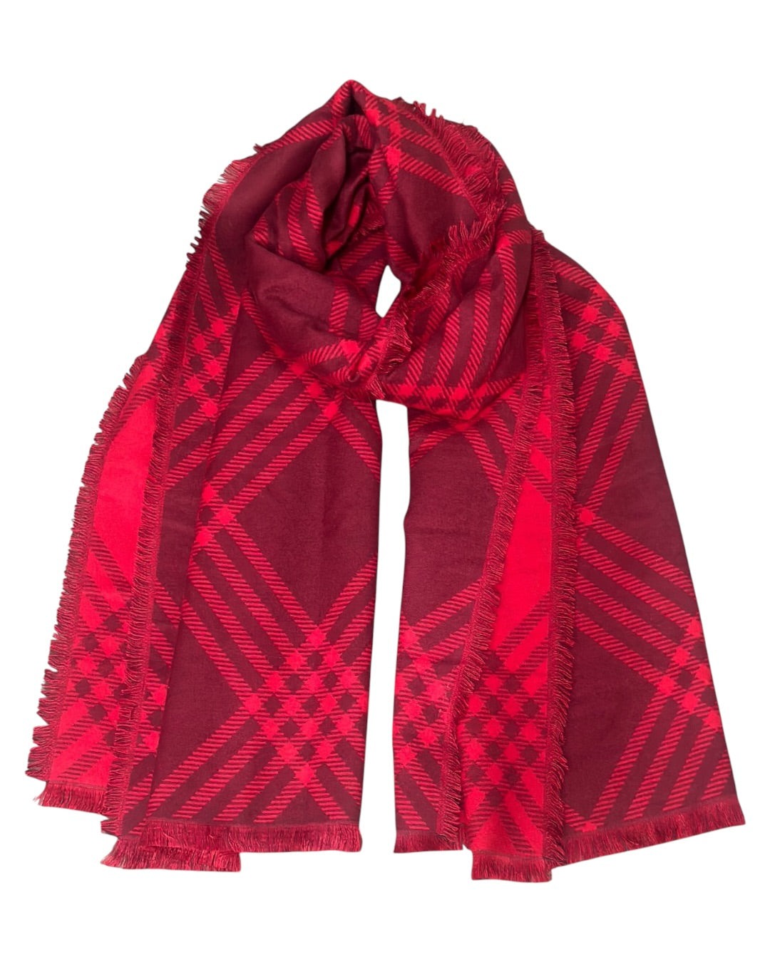 Criss Cross Wrap — Burgundy & Red