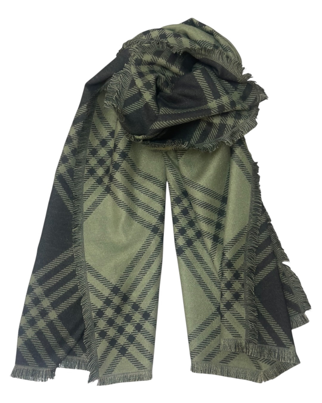 Criss Cross Wrap — Olive & Black