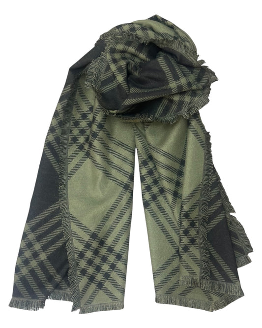 Criss Cross Wrap — Olive & Black