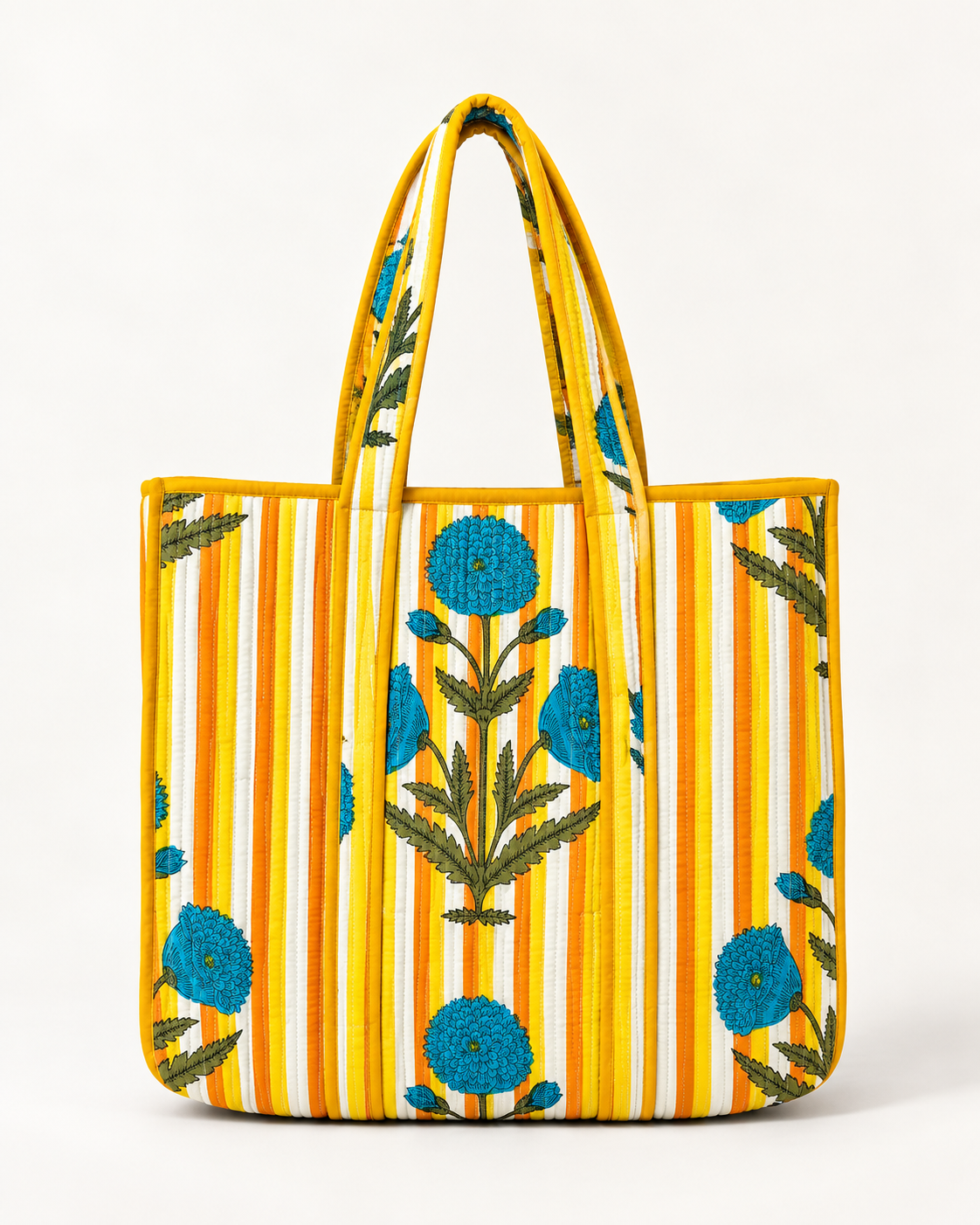 Yellow Marigold Quilted Tote