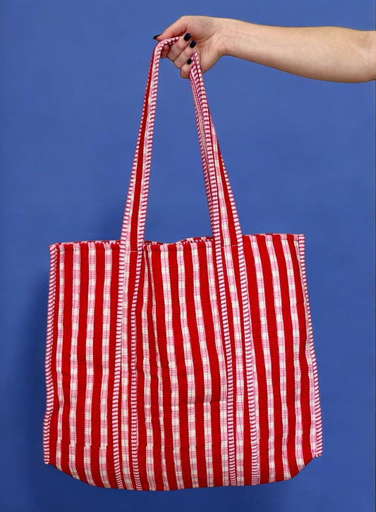 Quilted Bag | Pink City Check