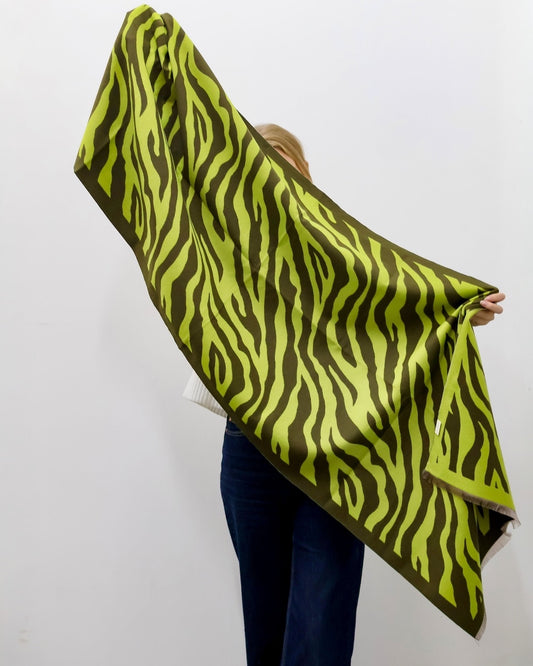 Zebra Wrap — Olive Zest