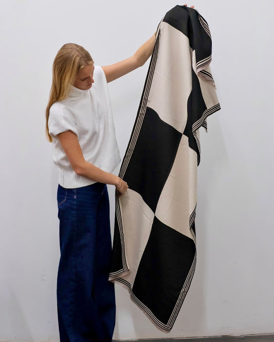 Colour-block Wrap — Black Latte