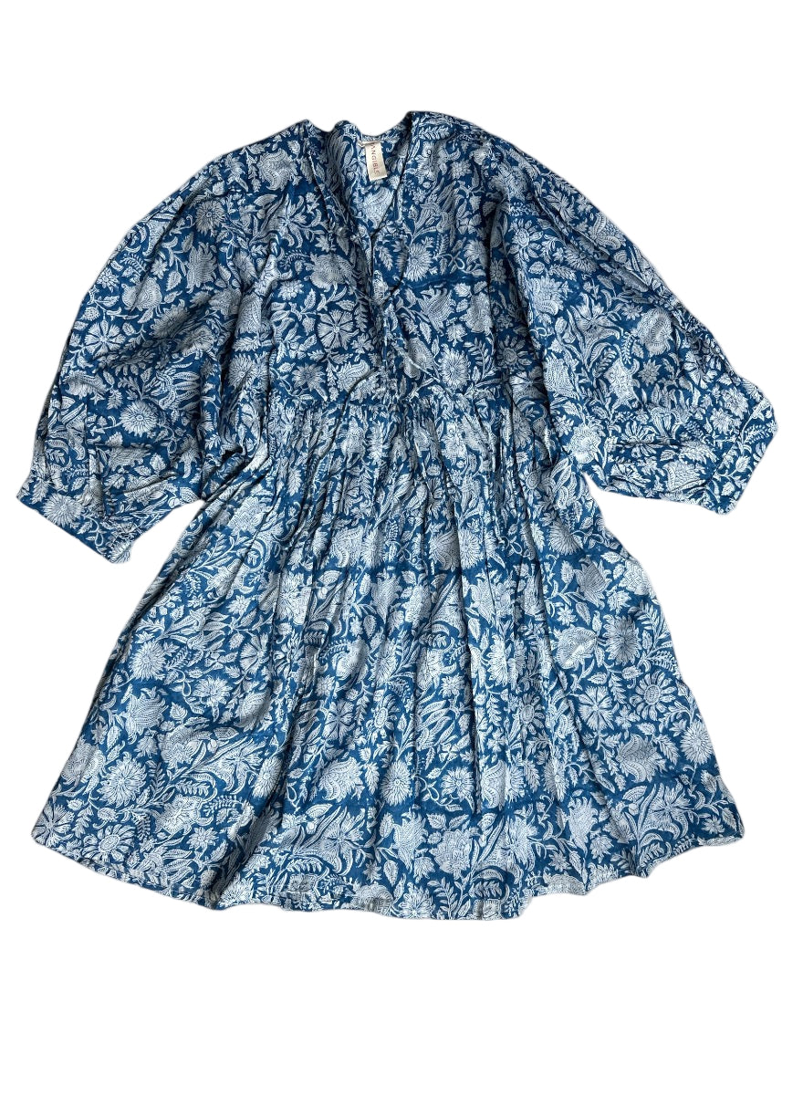 Floral Blue Sienna | Cotton Dress
