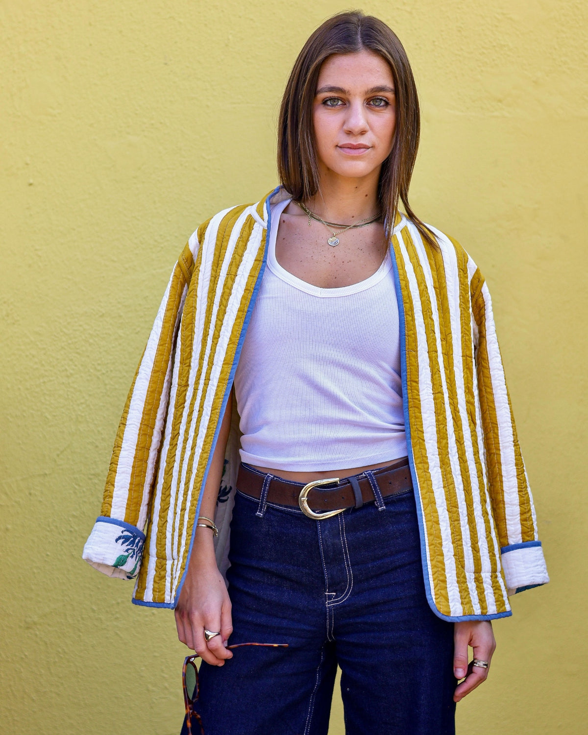 Reversible Quilted Jacket - Marigold & Mustard