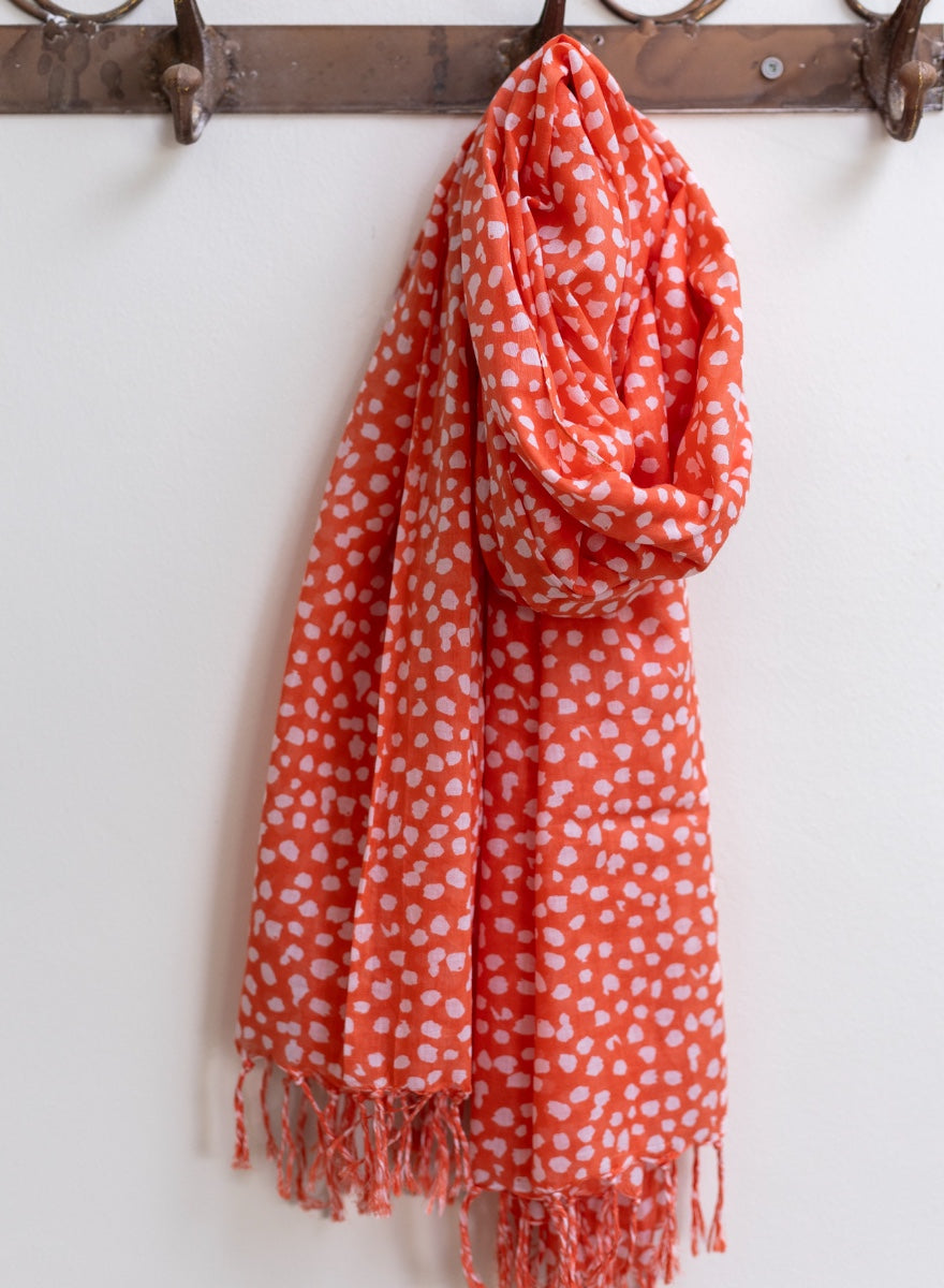 Abstract Polka Scarf - Sunset