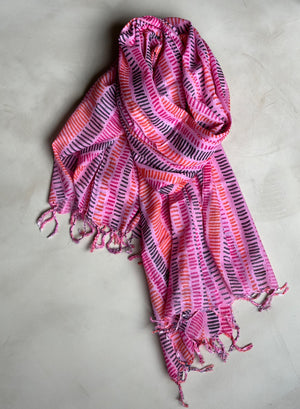 Open image in slideshow, Matchsticks Scarf - Fuschia | Tangible Scarves South Africa
