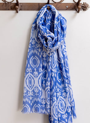 Open image in slideshow, Cotton Scarf - Summer Ikat
