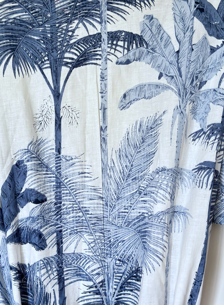 Kimono - Tropical Palm Blue